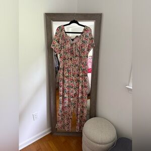 Torrid 0X romper dress floral print EUC
